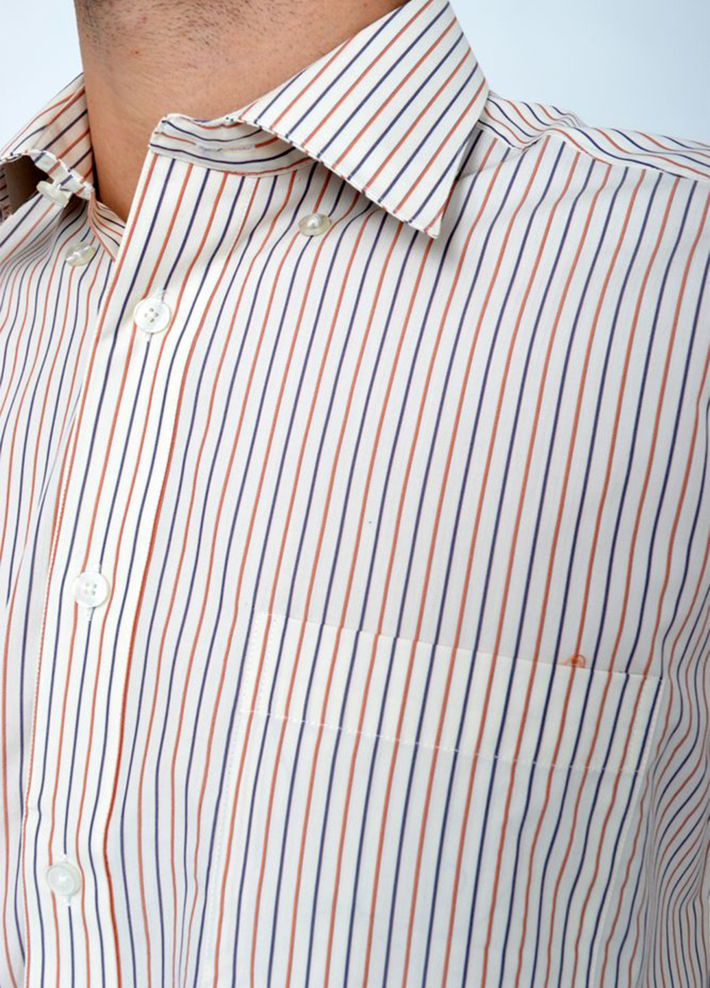 Молочная кэжуал рубашка в полоску Ager