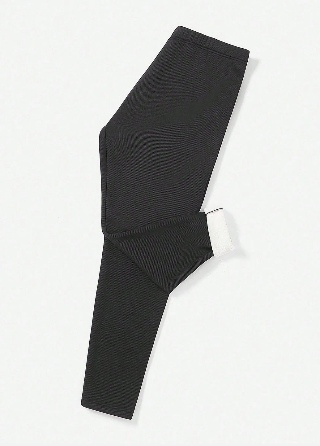 Черные зимние леггинсы SHEIN