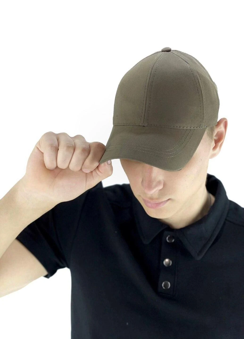 Кепка без лого хакі One size No Brand (208783908)