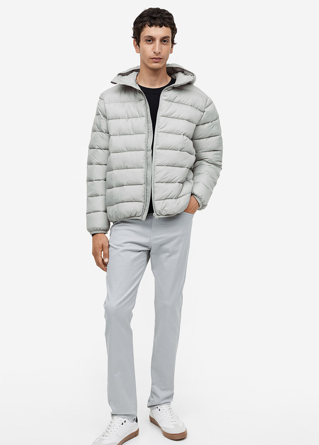 Світло-сіра демісезонна куртка H&M