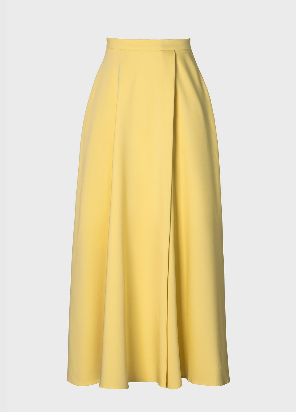 Желтая кэжуал однотонная юбка Gepur клешированная