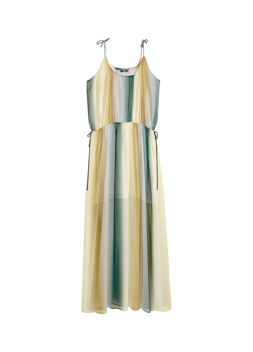 Комбинированное кэжуал платье клеш H&M градиентное ("омбре")