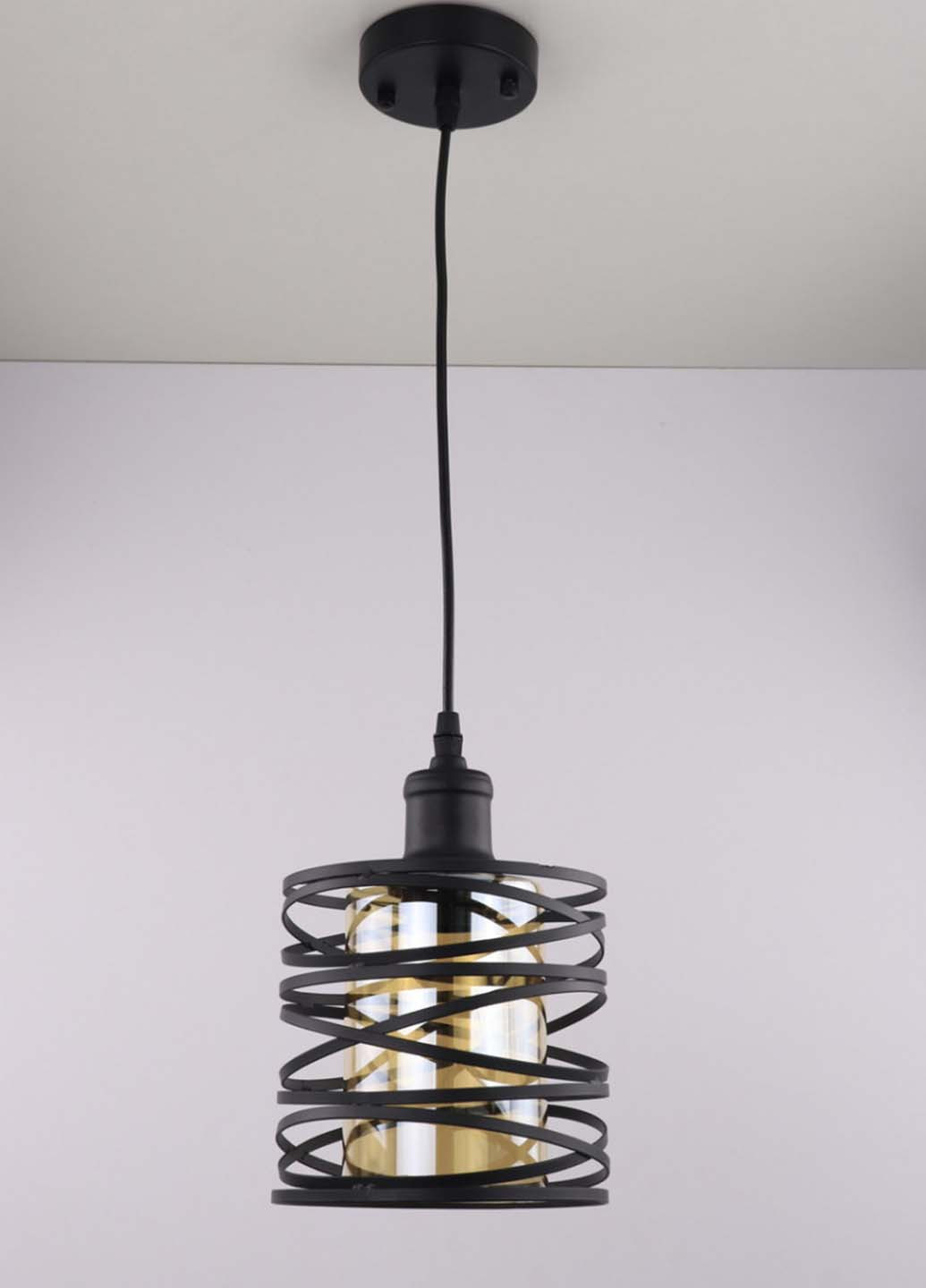 Люстра потолочная подвесная в стиле LOFT (лофт) 12333/1-br Черный 35х16х16 см. Handmade (234540064)