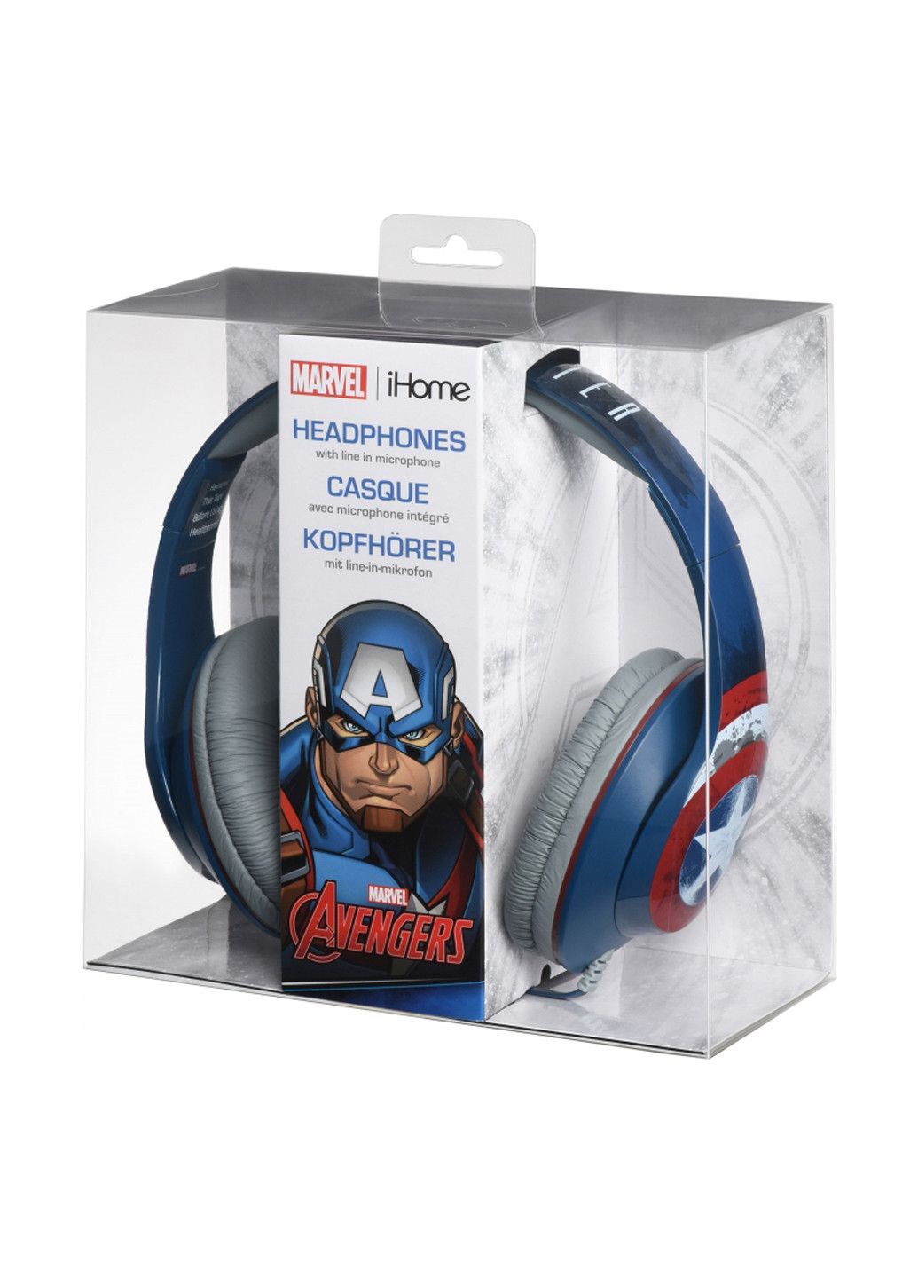 Навушники / eKids iHome MARVEL, Captain America, Mic сині
