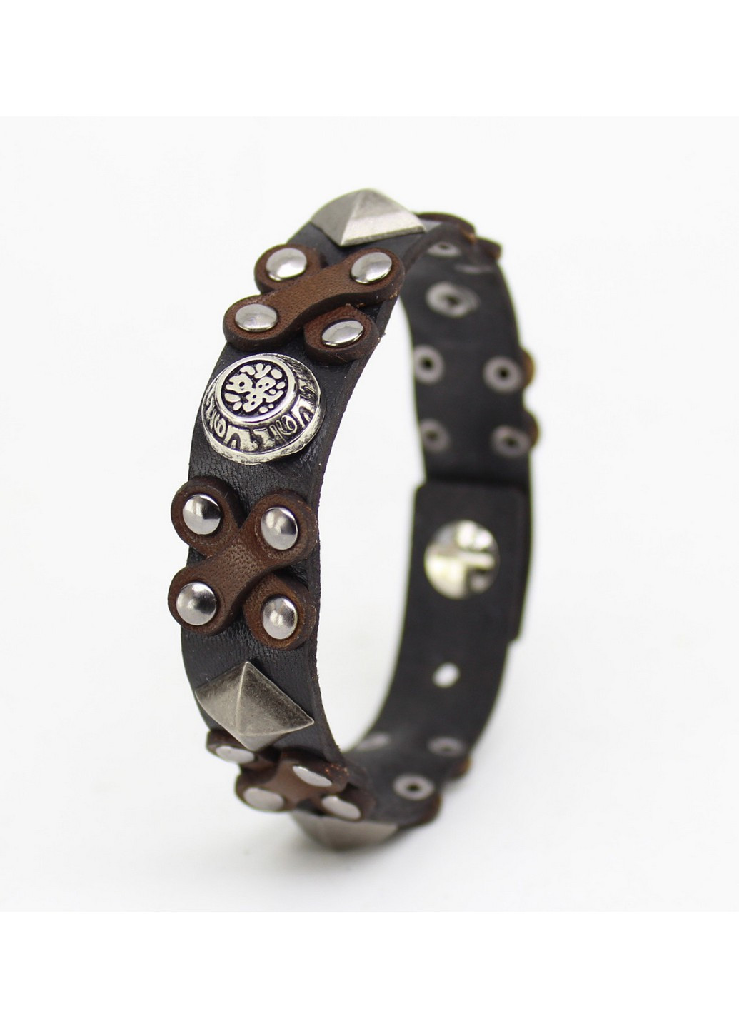 Комплект браслетов из натуральной кожи Универсальный Scappa (253136289)