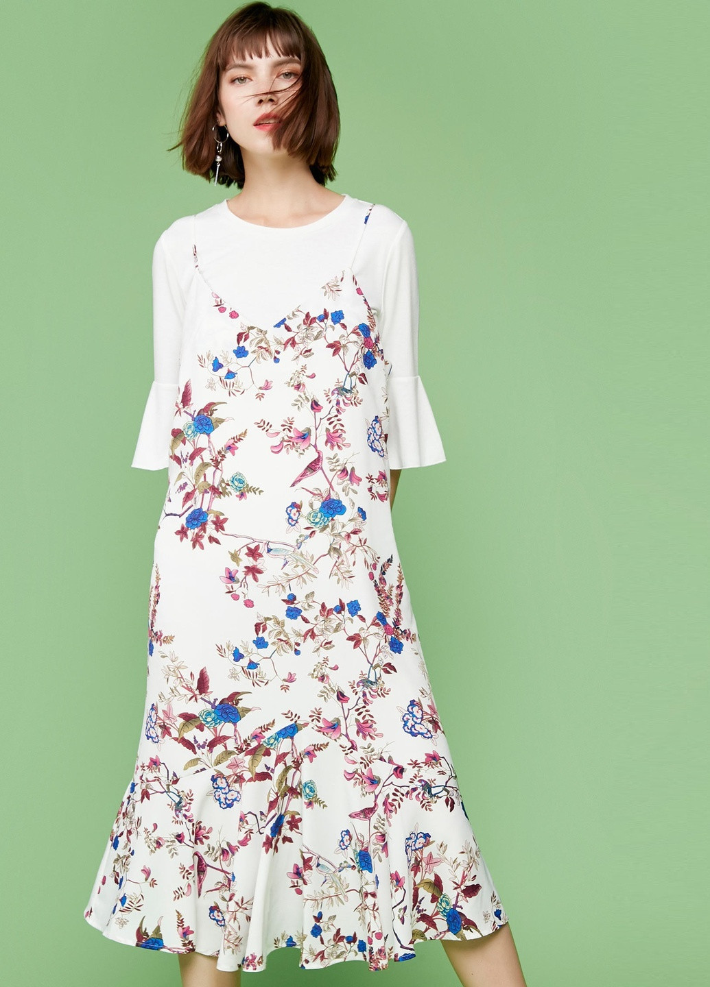 Комбинированное платье Only