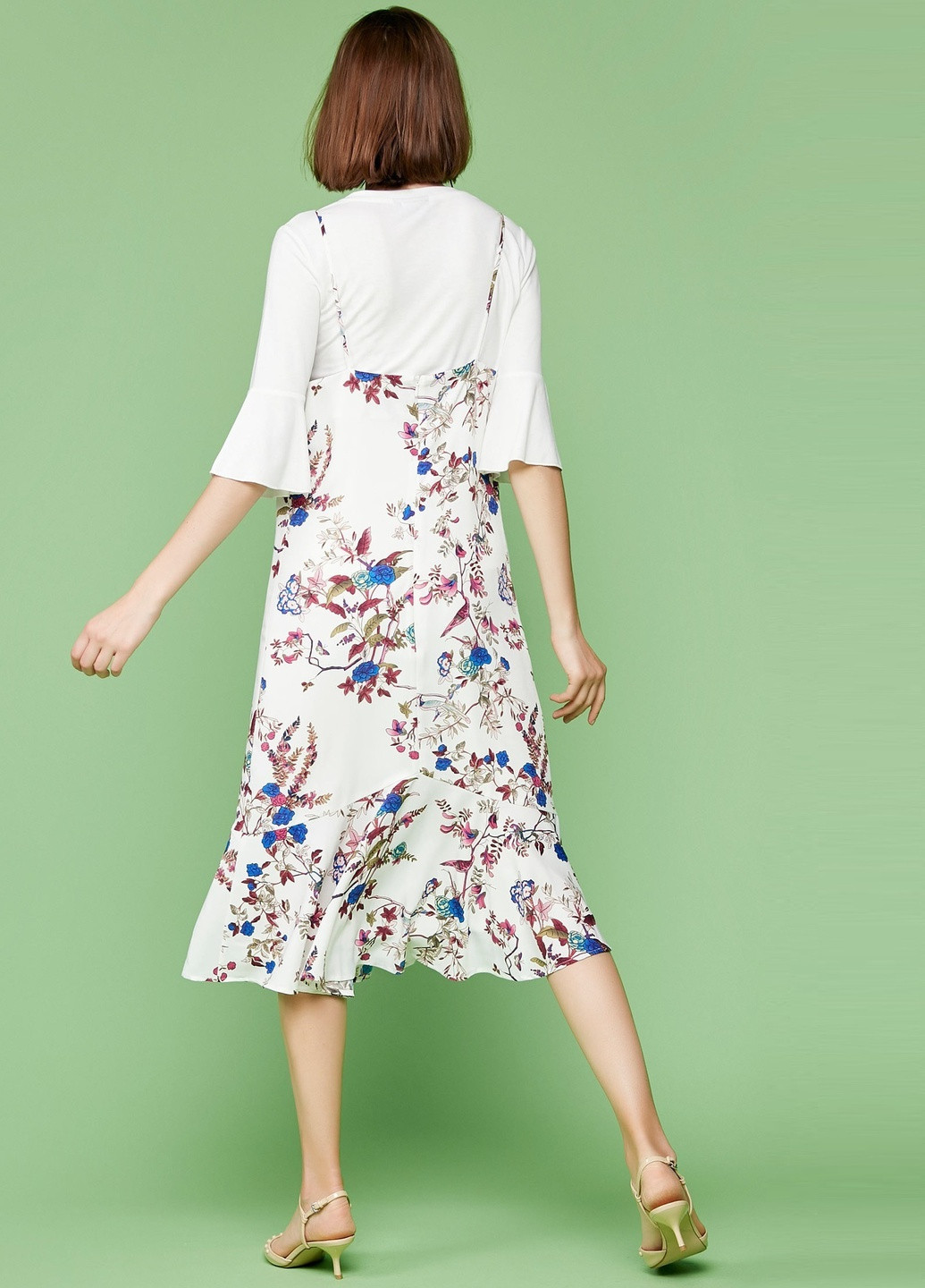 Комбинированное платье Only