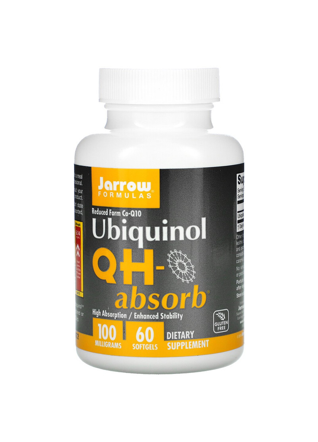 Убіхінол QH-Absorb, 100 мг, Ubiquinol, QH-Absorb,, 60 гелевих капсул Jarrow Formulas (255410063)