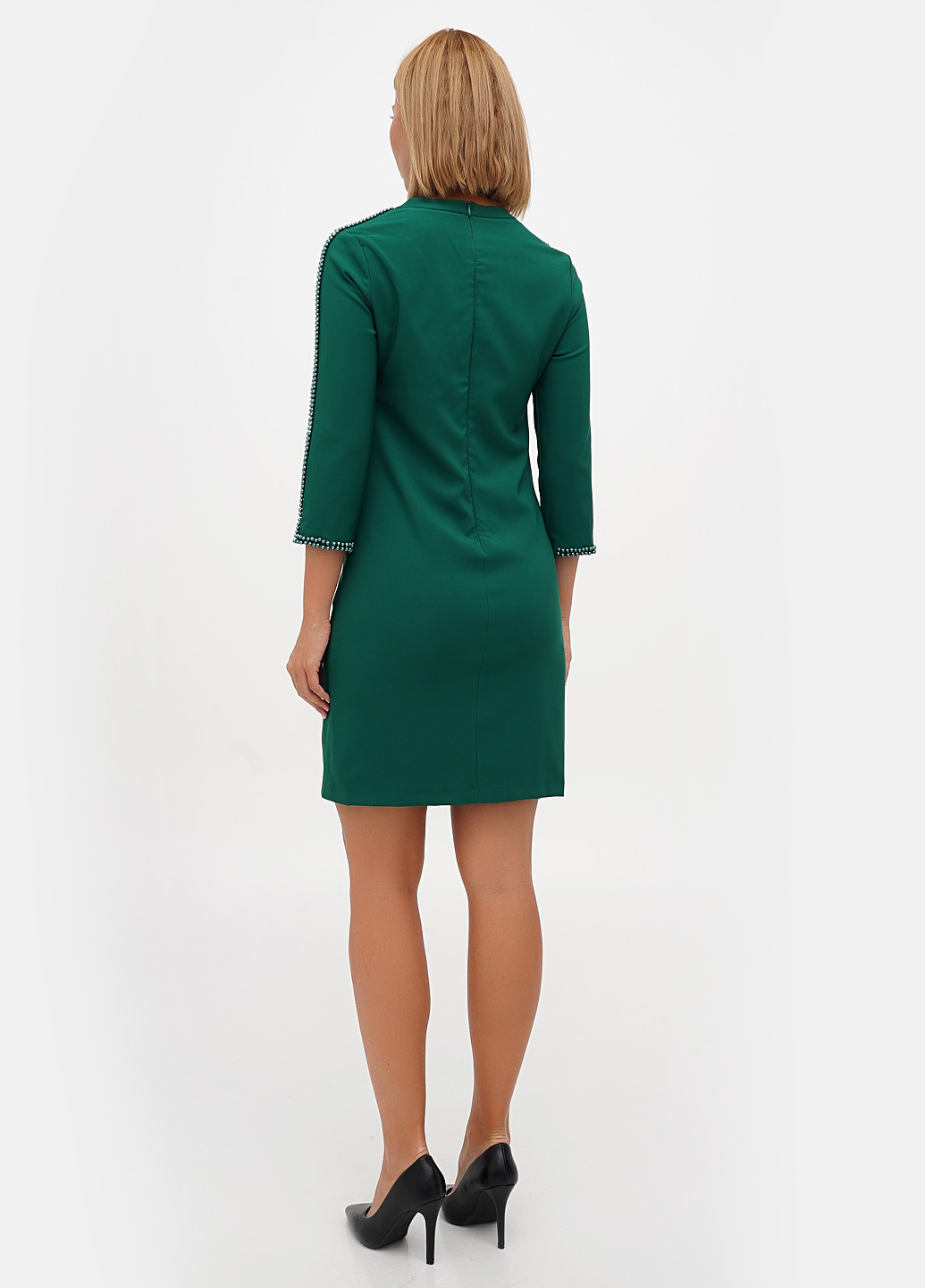 Зеленое кэжуал платье Sassofono однотонное