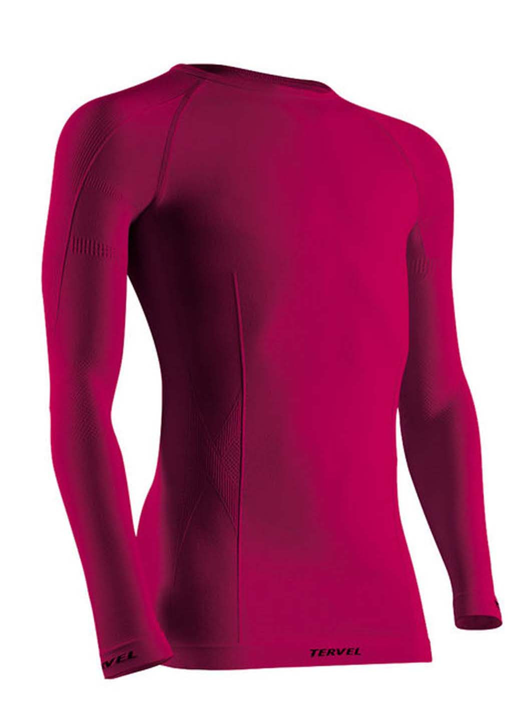 Комплект термобілизни Tervel светр + штани однотонний малиновий спортивний