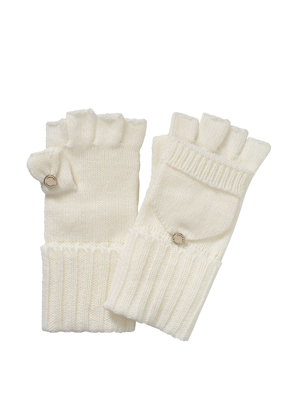 Білий демісезонний комплект (шарф, рукавички) Calvin Klein