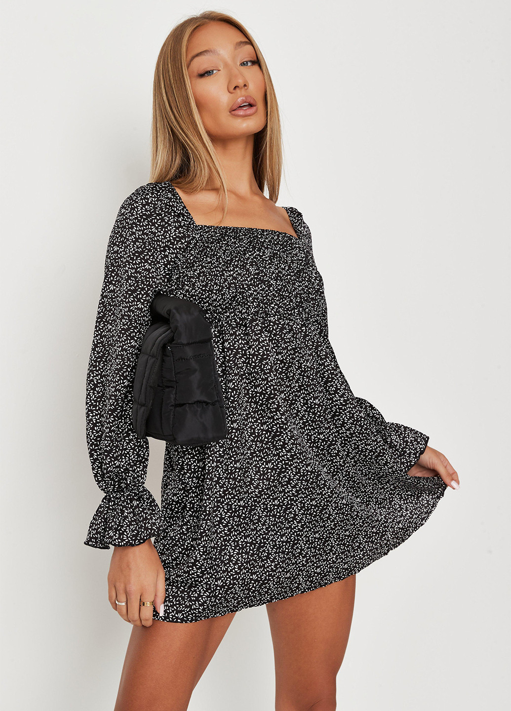 Чорна кежуал сукня а-силует Missguided з візерунком "перець з сіллю"