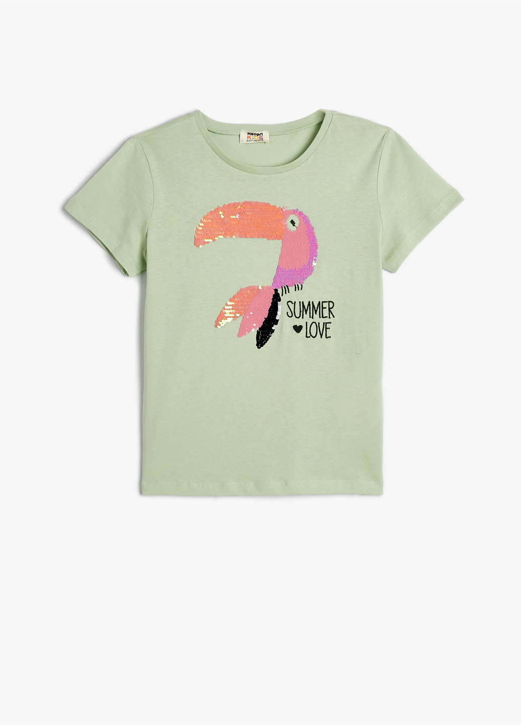 Светло-зеленая летняя футболка KOTON