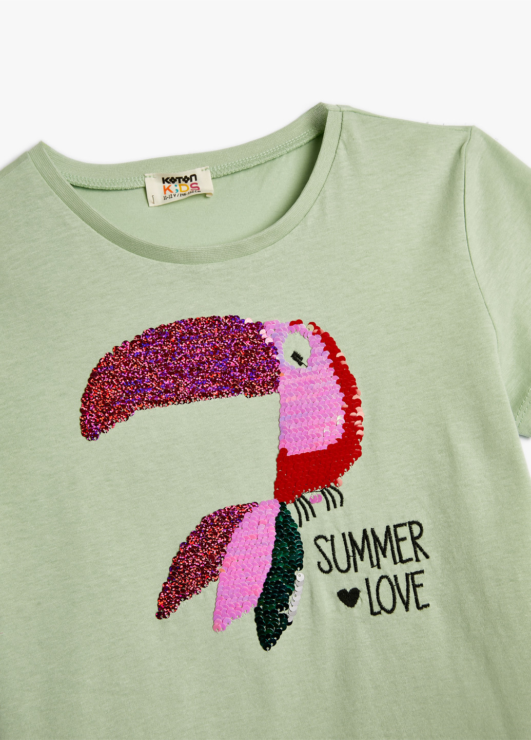 Светло-зеленая летняя футболка KOTON