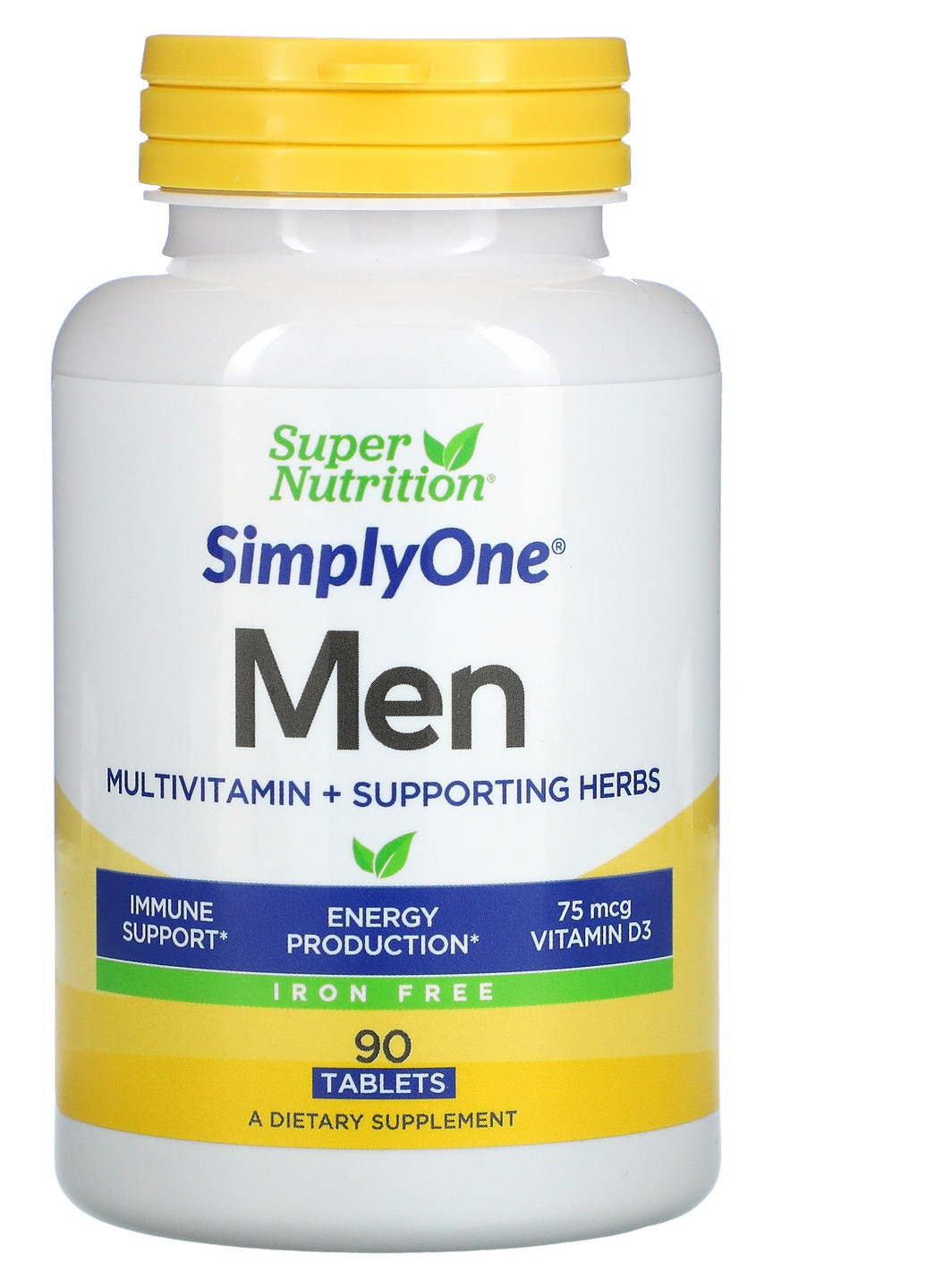 Мультивитаминный комплекс Men’s Multivitamin + Supporting Herbs 90 Tablets Super Nutrition (254371870)