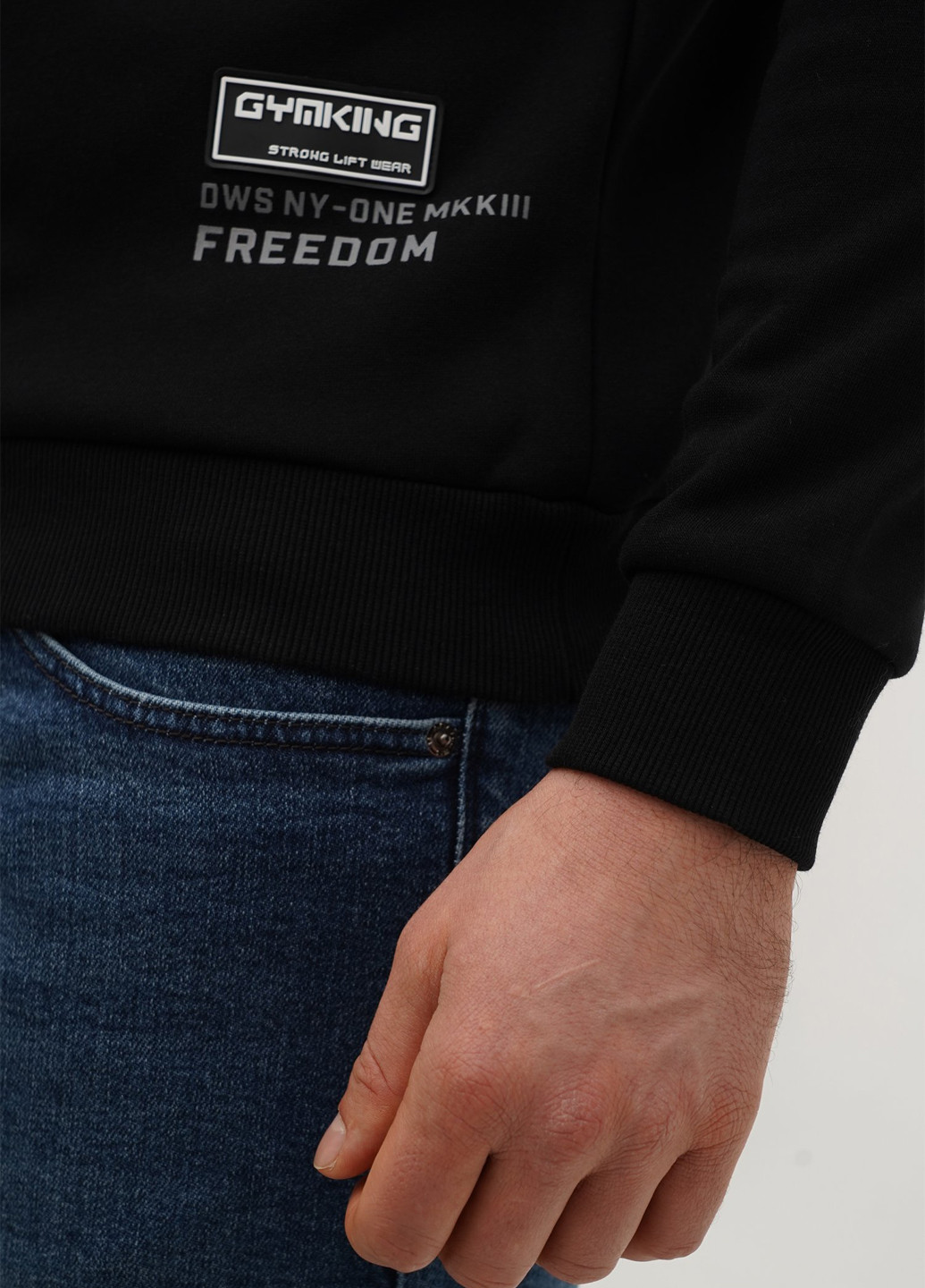 Черный свитшот Trend Collection надпись бусины (305300796)