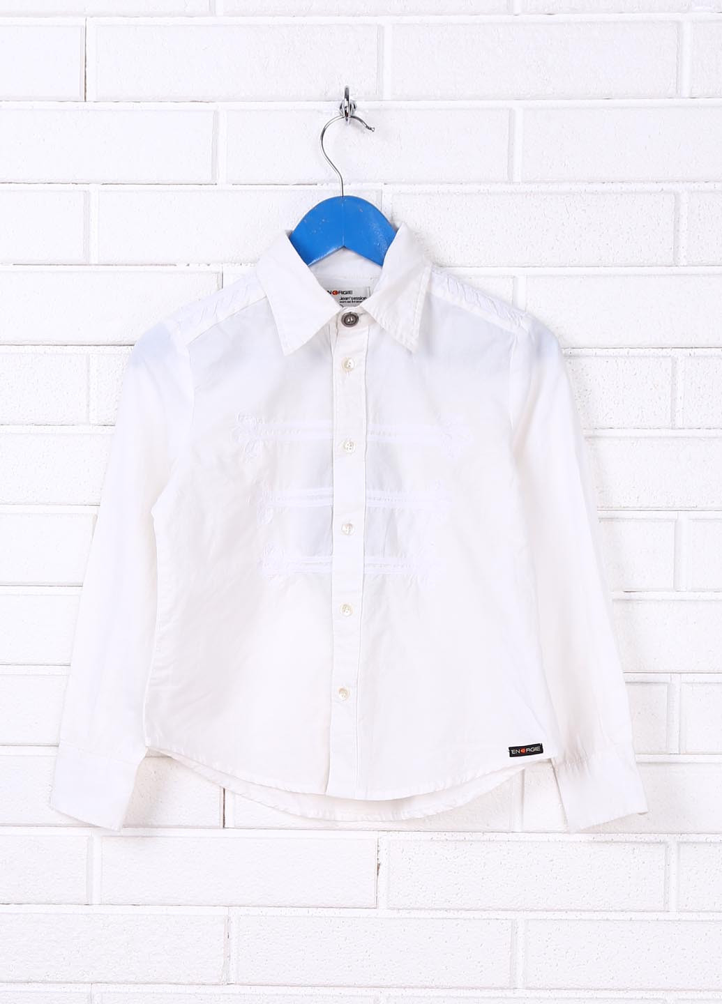 Белая кэжуал рубашка Energie с длинным рукавом