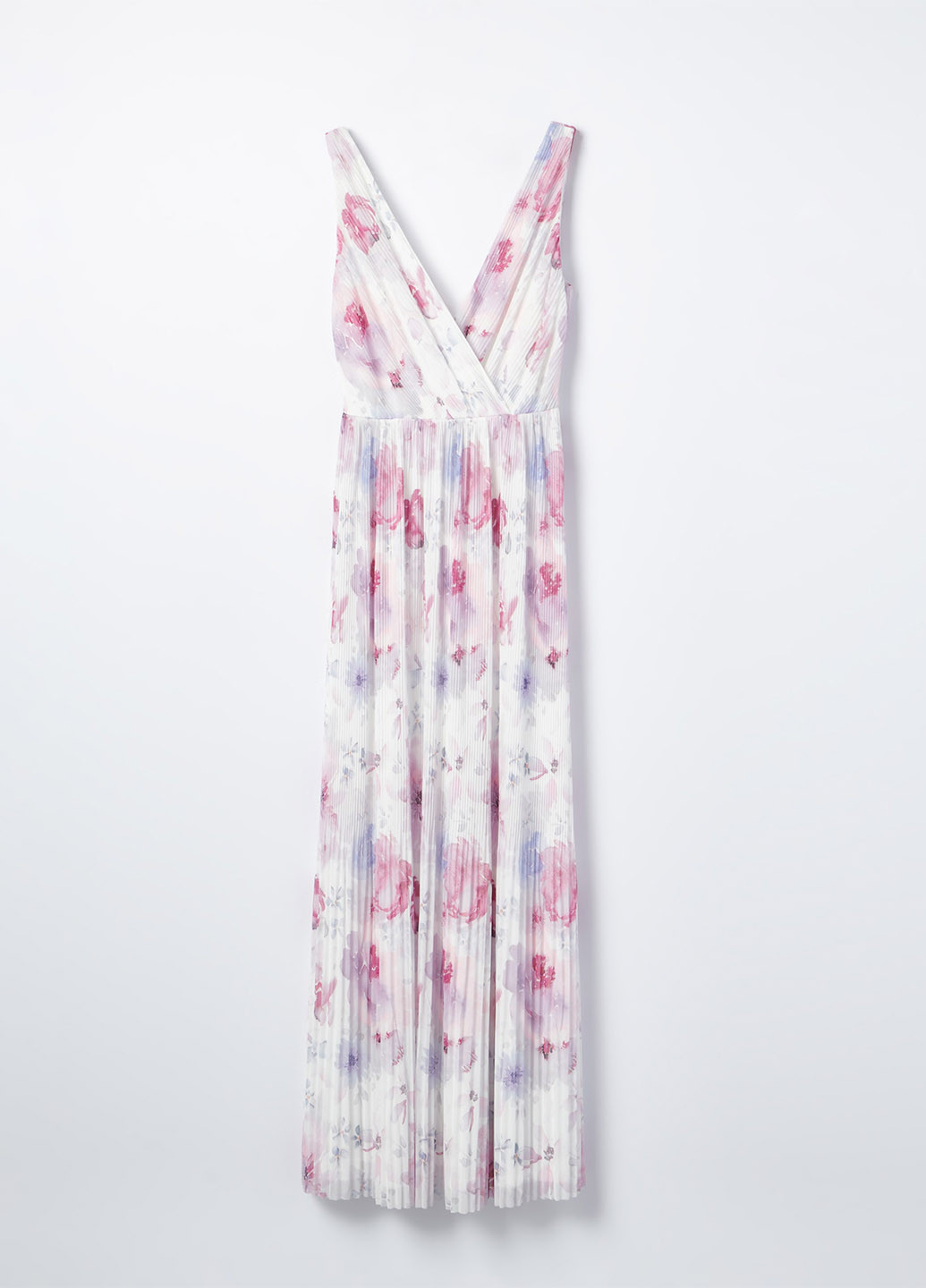 Комбинированное кэжуал платье на запах, плиссированное, с открытой спиной Mohito с цветочным принтом
