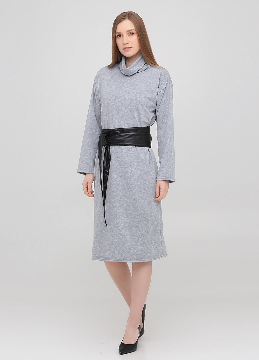 Сіра кежуал сукня сукня-водолазка Podium меланжева