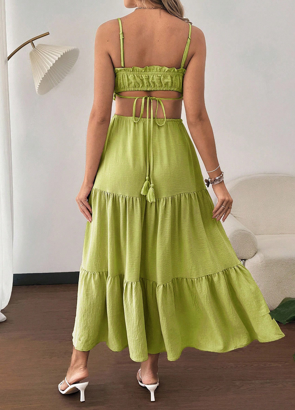 Зелена кежуал плаття для вагітних SHEIN однотонна