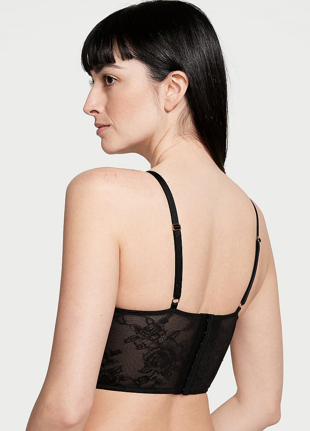 Чорний демісезонний комплект (бюстгалтер, труси) Victoria's Secret