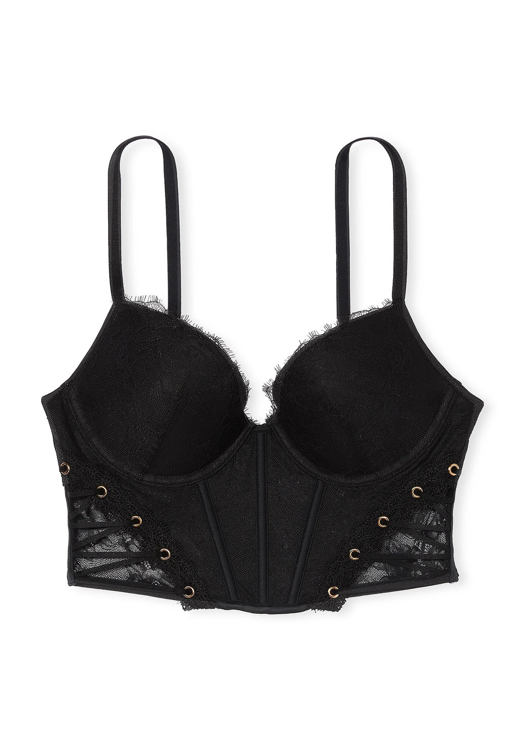 Чорний демісезонний комплект (бюстгалтер, труси) Victoria's Secret