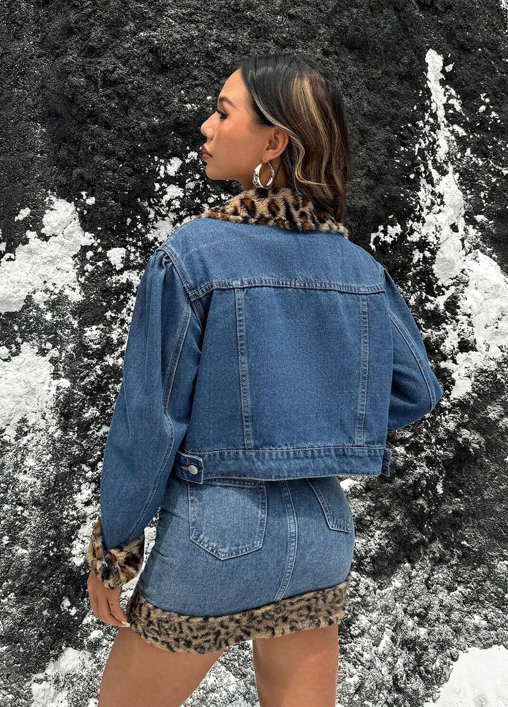 Синяя демисезонная куртка SHEIN