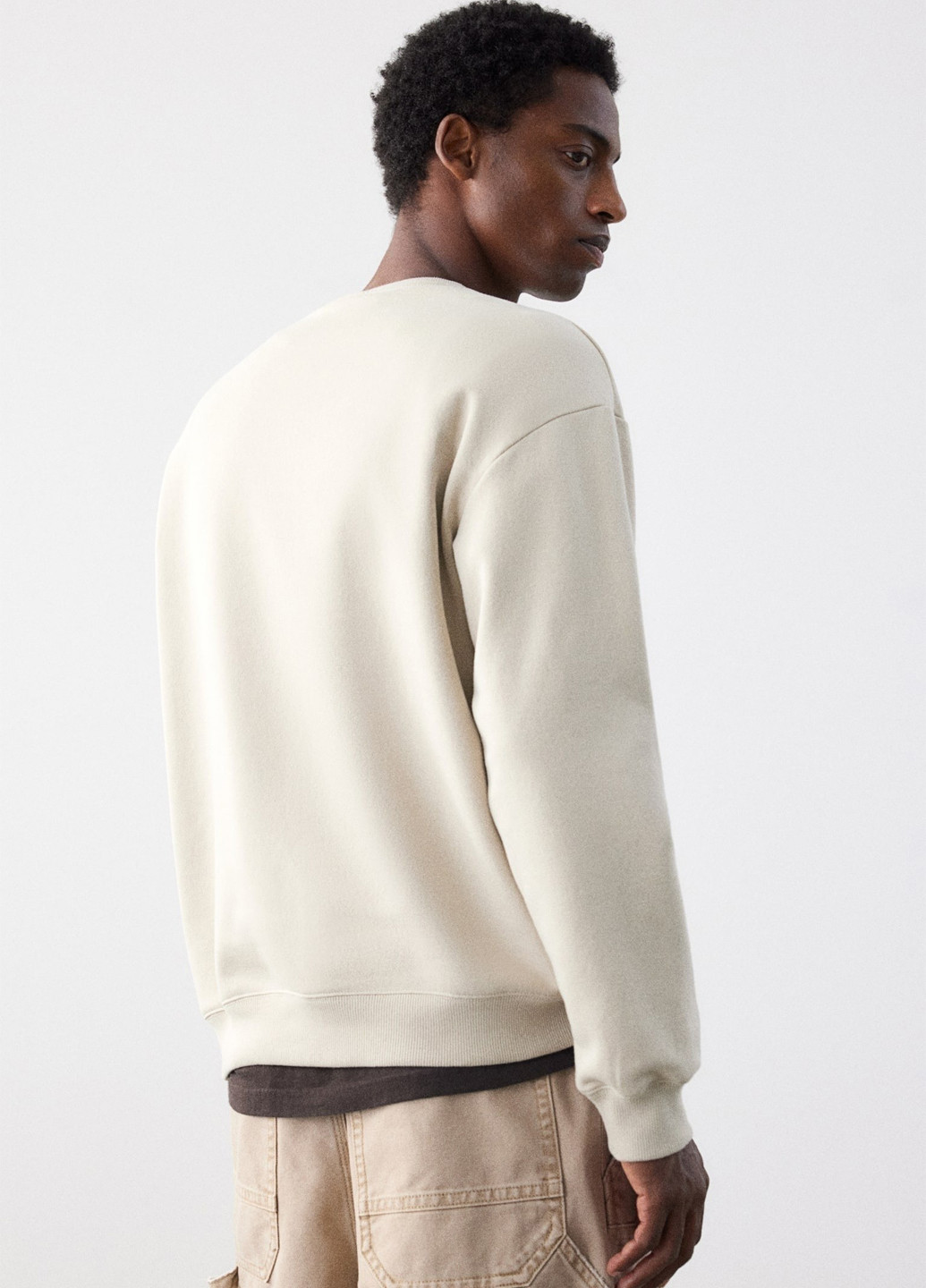 Кремовий світшот H&M однотонний без декору (365968306)