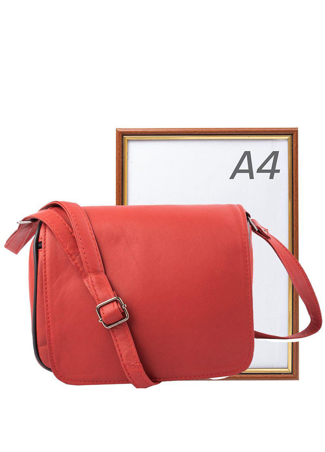 Жіноча шкіряна сумка-почтальонка 20х16х9 см TuNoNa (232989291)