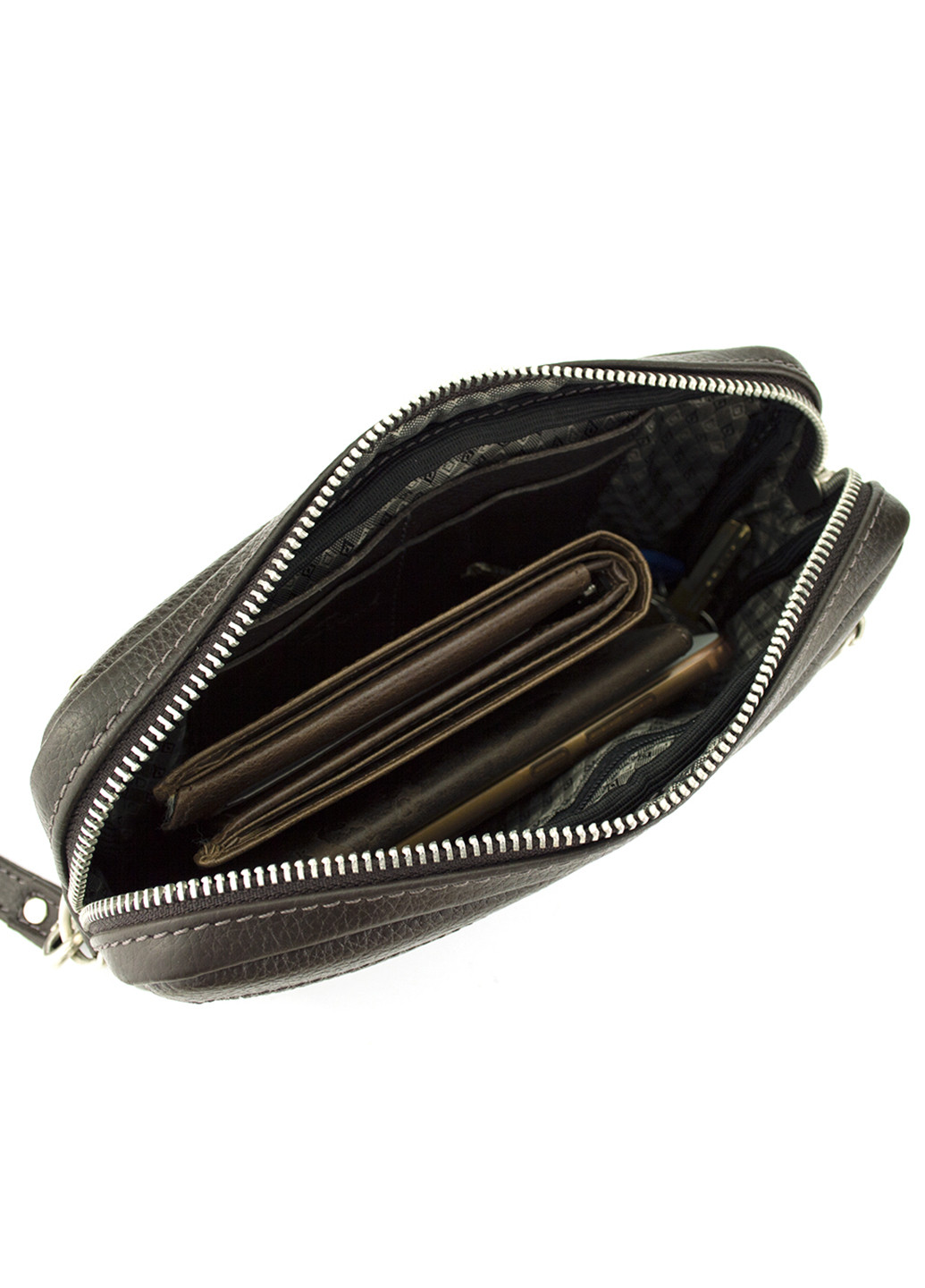 Клатч чоловічий шкіряний (барсетка) B11 коричневий Tom Stone (211195913)