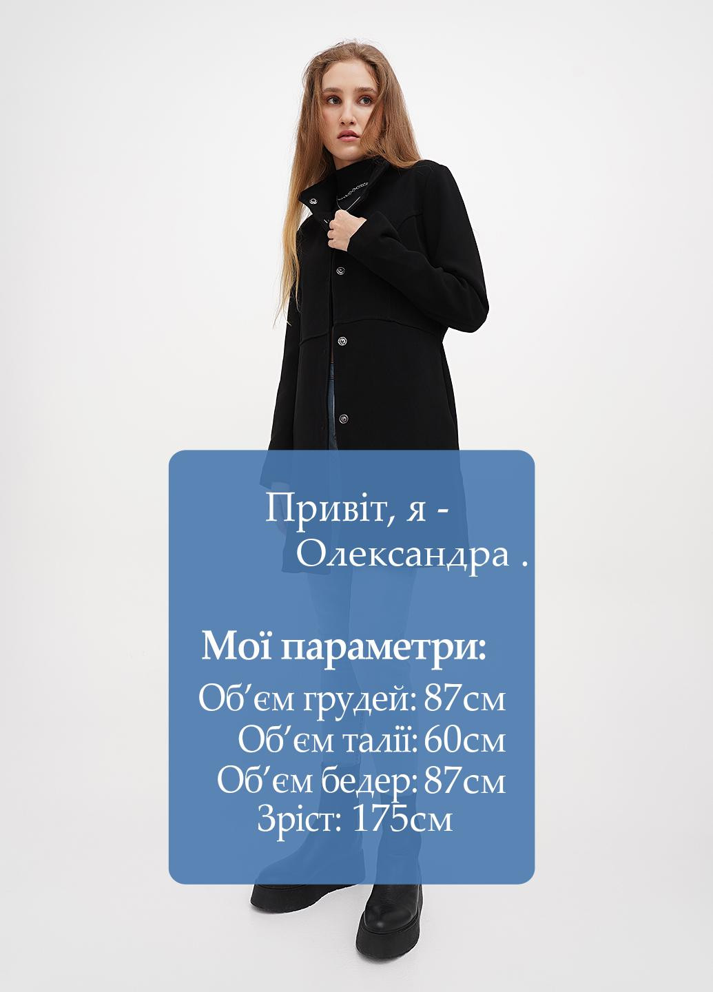 Чорне демісезонне Пальто однобортне Terranova