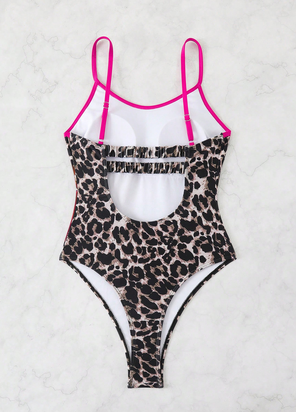 Комбинированный летний купальник купальник-платье SHEIN