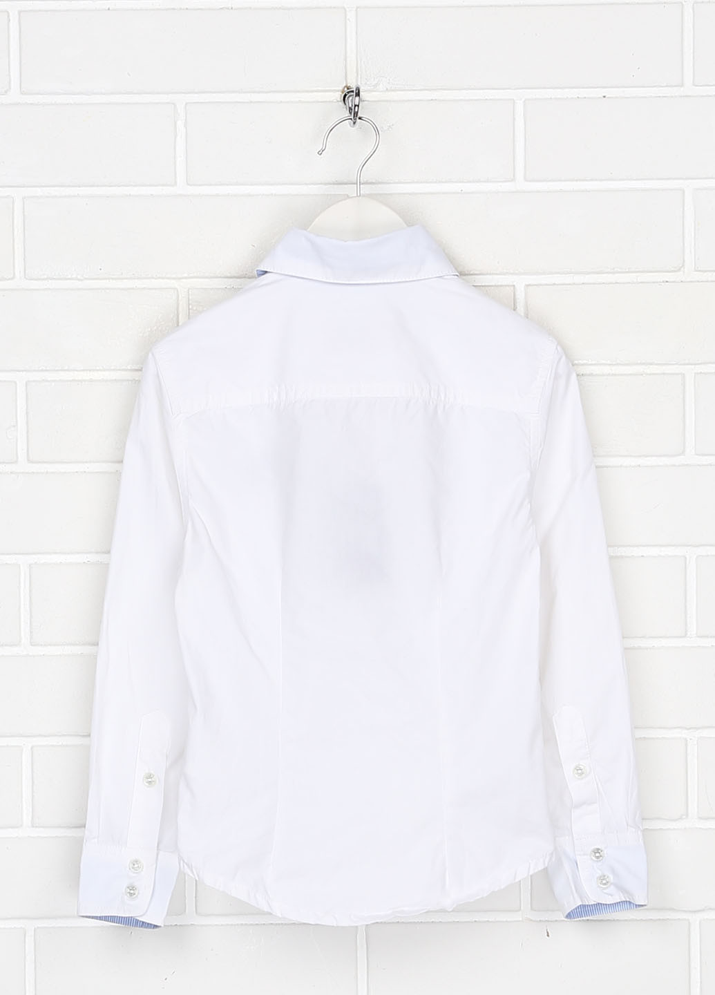 Белая кэжуал рубашка однотонная Type A-1