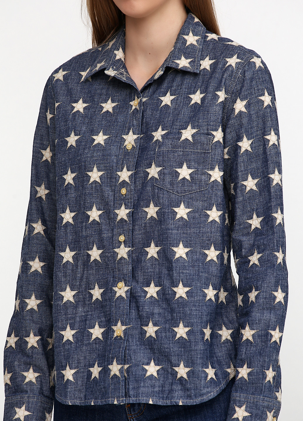 Синяя кэжуал рубашка со звездами Ralph Lauren