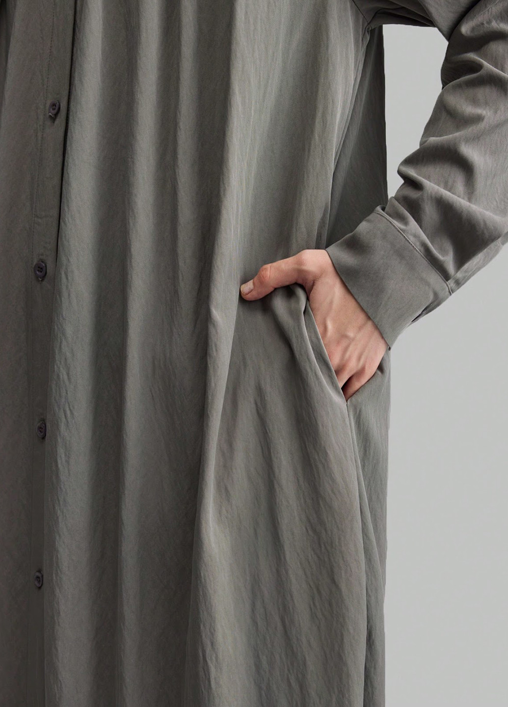 Сіра кежуал сукня сукня-сорочка SHEIN однотонна