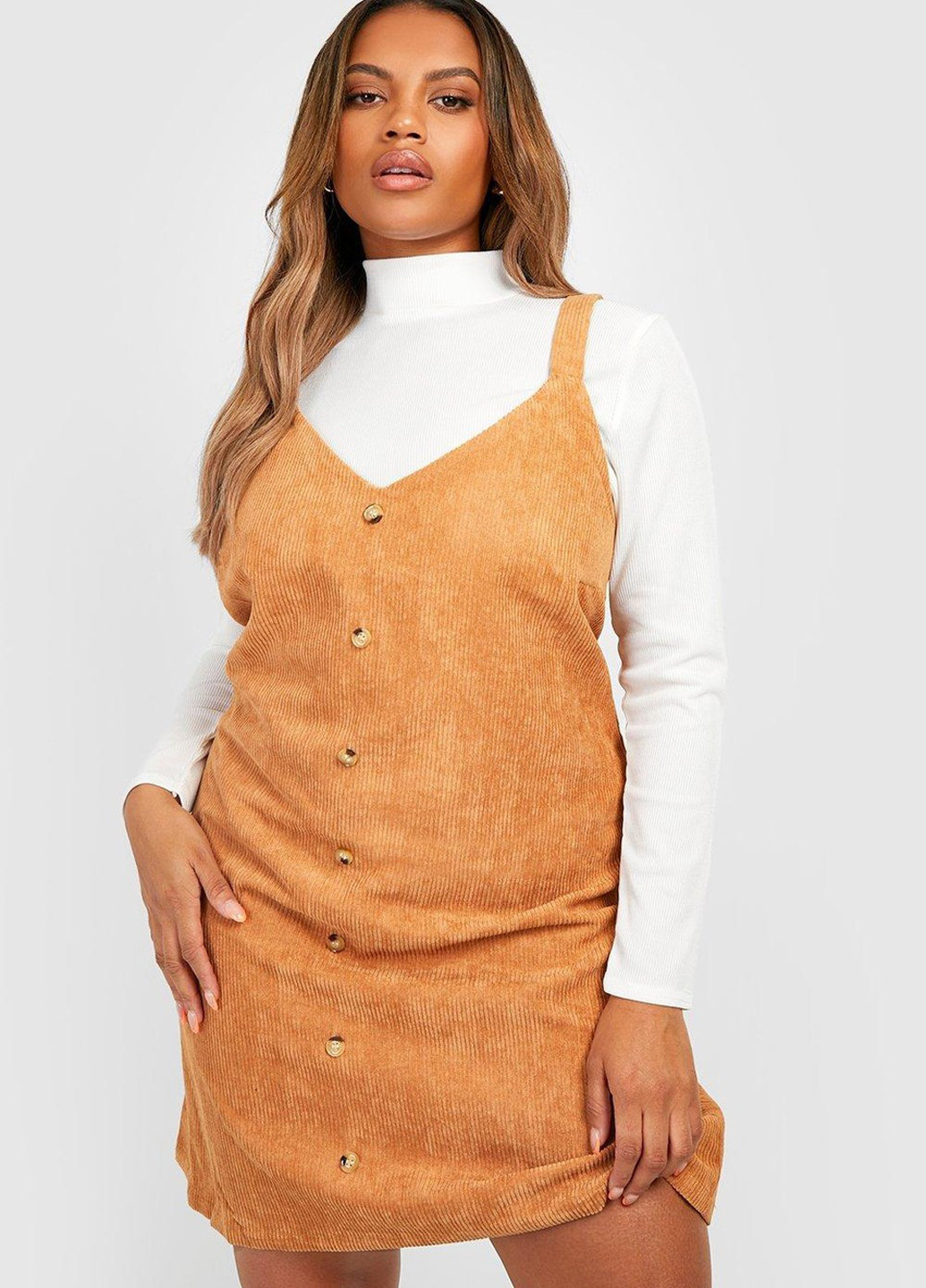 Демисезонный женский сарафан Boohoo однотонный