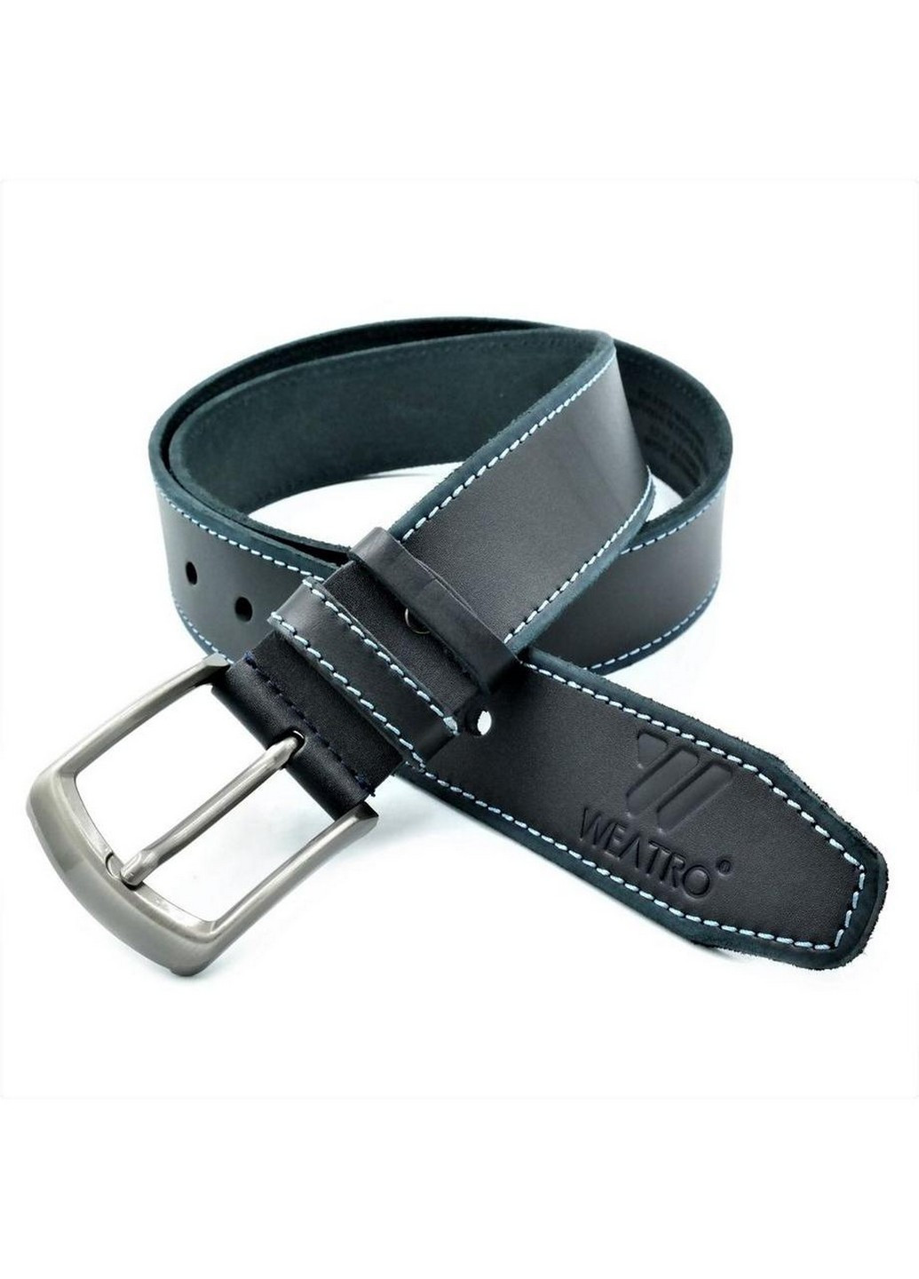 Кожаний мужской ремень 115-120х4,3 см Weatro (255405671)