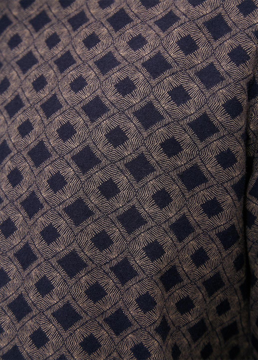 Темно-синяя кэжуал рубашка с орнаментом KOTON