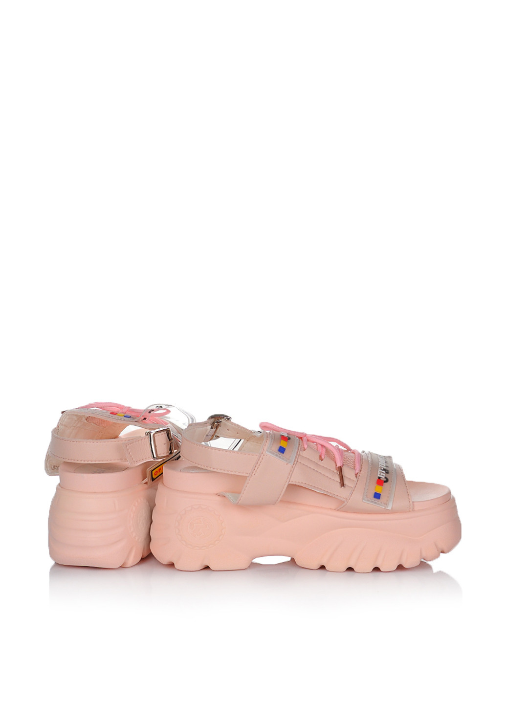 Розовые босоножки Lilin Shoes с ремешком со шнуровкой