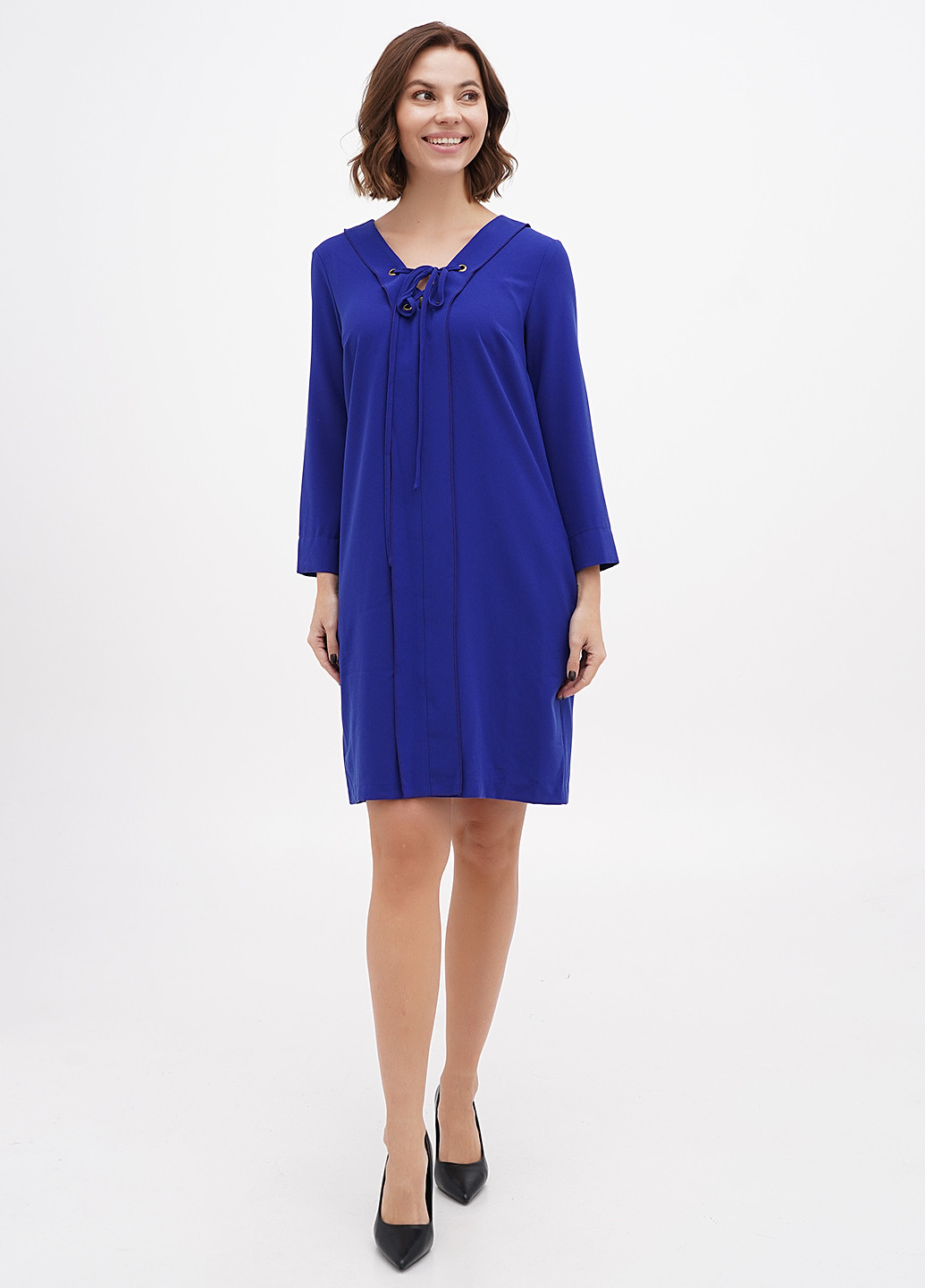 Синя кежуал сукня Sassofono однотонна