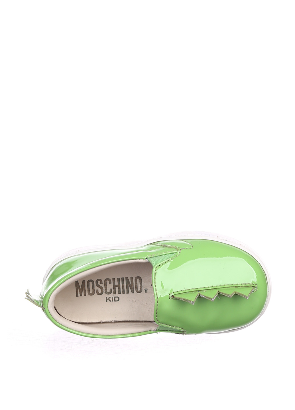 Салатовые туфли без каблука Moschino
