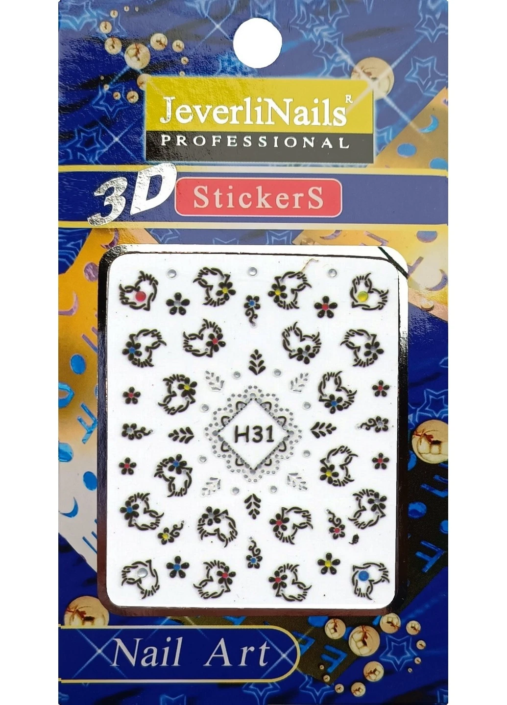 Наклейки для ногтей Nails 3D самоклеющаяся серия Н Bright Star (252690838)