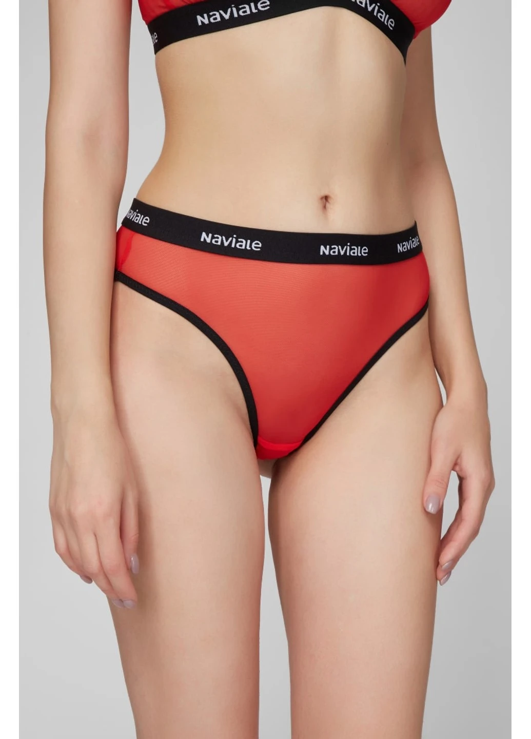 Трусики стринг из сетки красные LU134-02 Naviale (256550101)