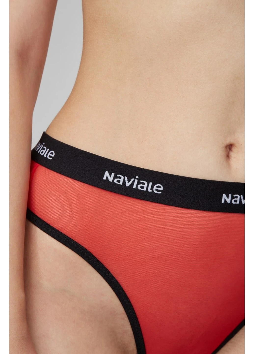 Трусики стринг из сетки красные LU134-02 Naviale (256550101)