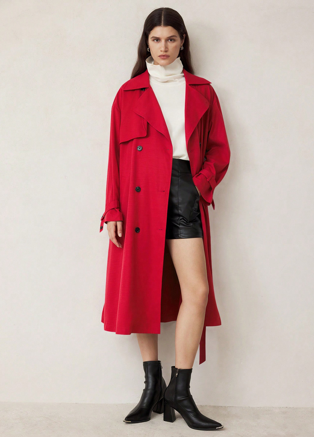 Плащ SHEIN тренчкот на гудзиках демісезон (316555411)