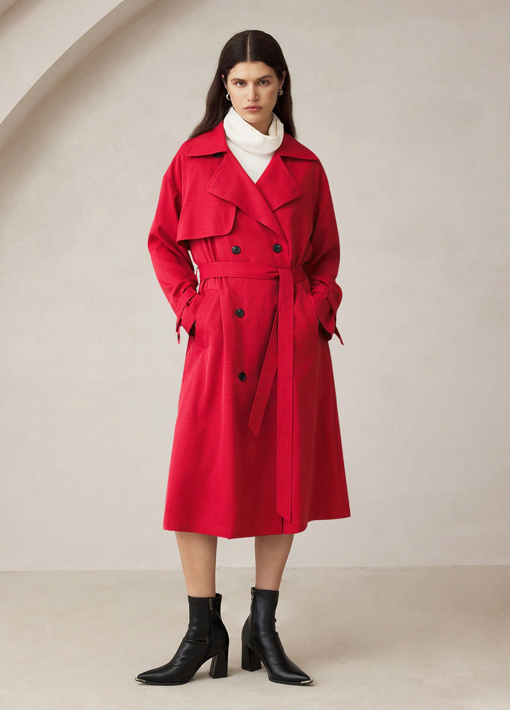 Плащ SHEIN тренчкот на гудзиках демісезон (316555411)