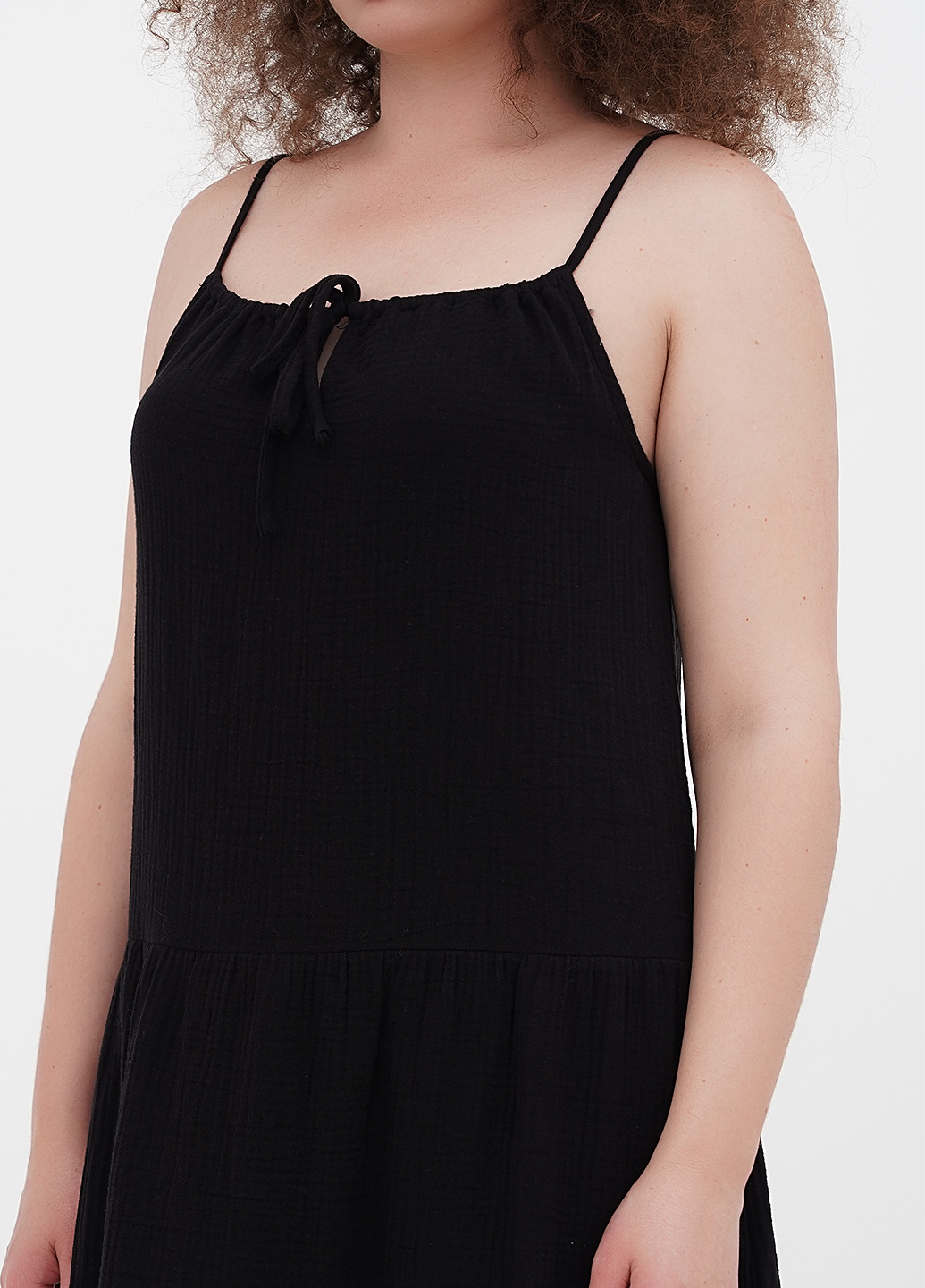 Черное кэжуал платье а-силуэт Orsay однотонное