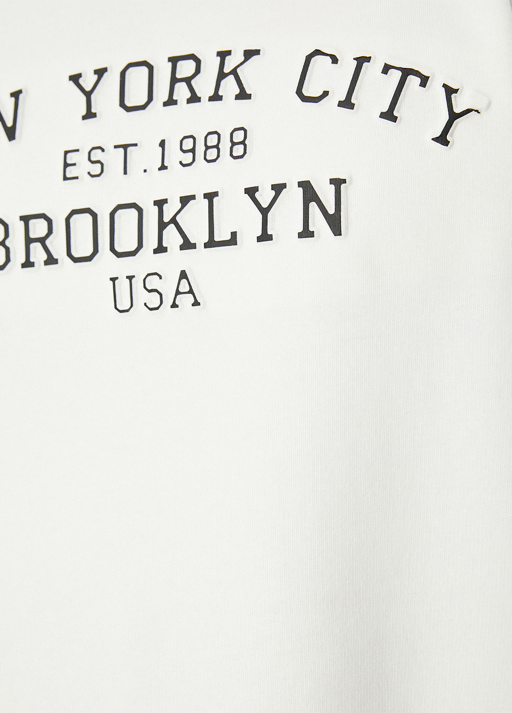 Свитшот KOTON - Свободный крой надпись белый кэжуал полиэстер, трикотаж - (262673939)