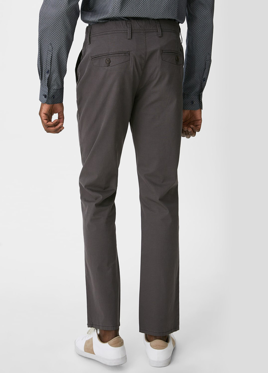 Серые кэжуал демисезонные чиносы брюки C&A