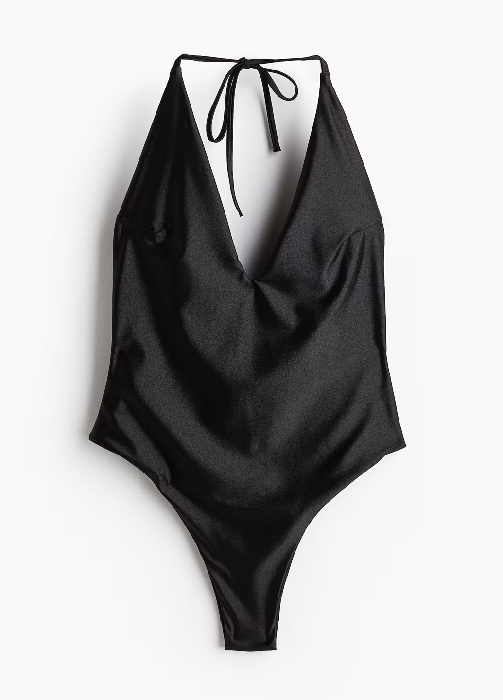 Черный летний купальник слитный, майо H&M